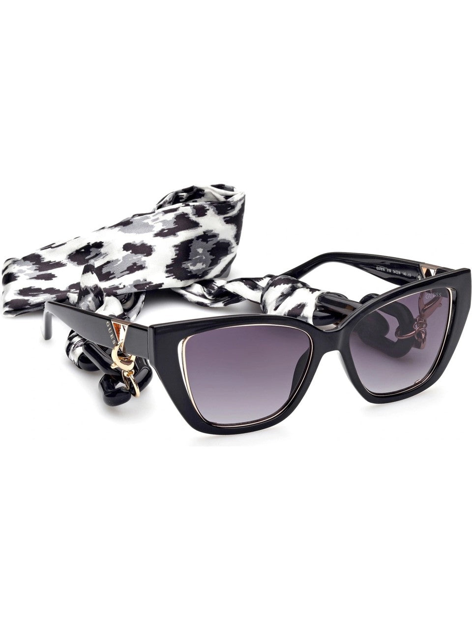 Premium acetate frame details of Guess GU7816 01B